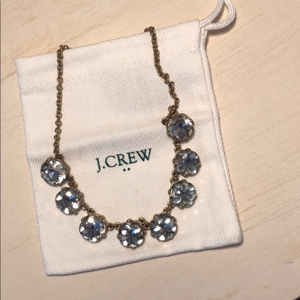 JCREW clear stone statement necklace